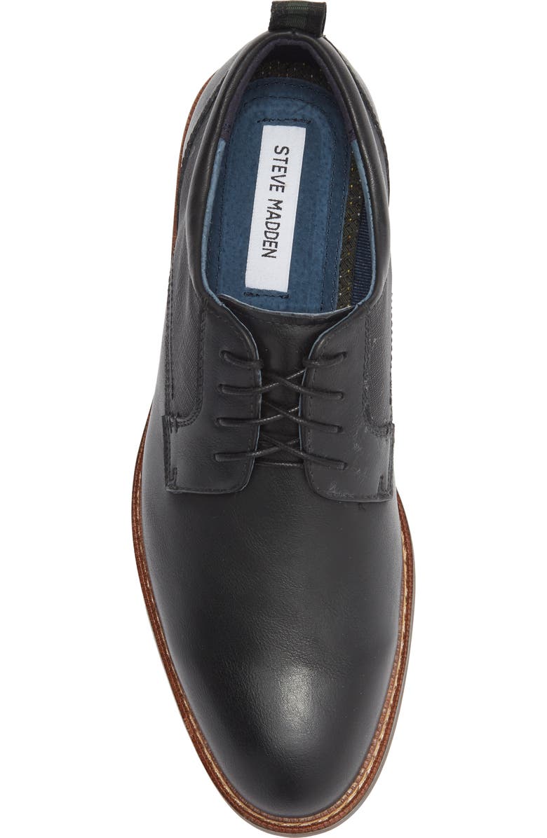Steve Madden Pierce Plain Toe Derby, Alternate, color, Black