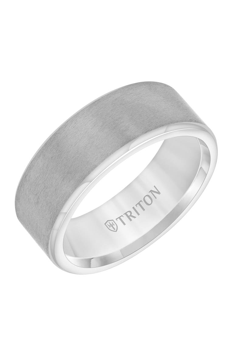 8MM Tantalum Ring with Satin Finish Dome, Main, color, Metallic Silver