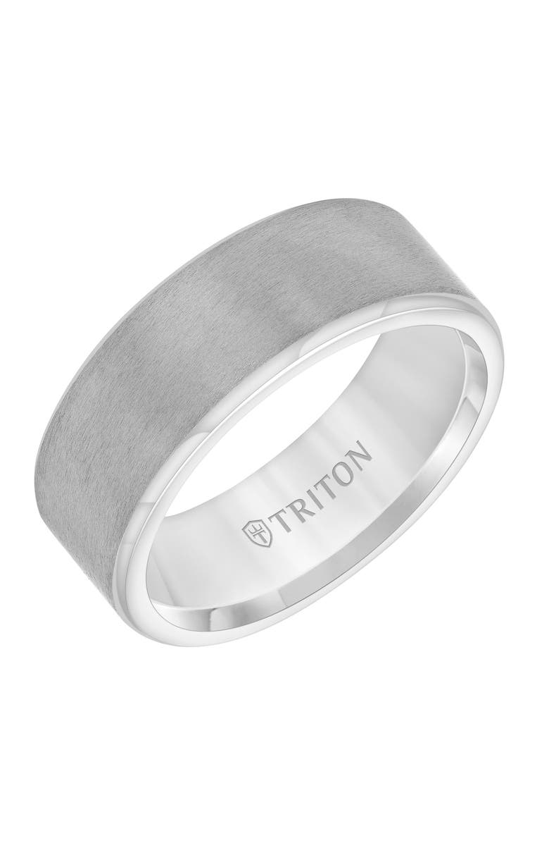 Triton 8MM Tantalum Ring with Satin Finish Dome, Main, color,