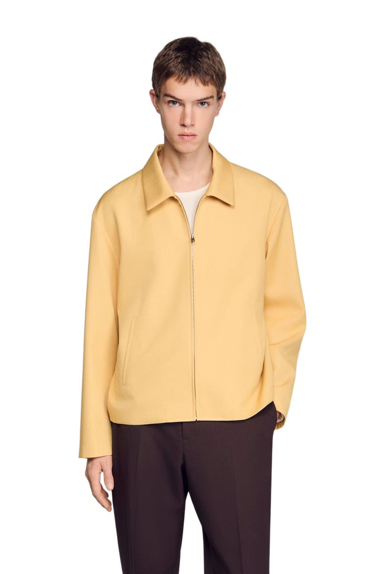 Zip-up jacket, Main, color, Light yellow