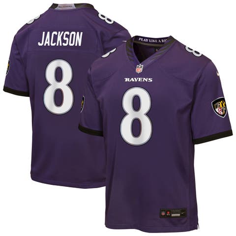 Youth Nike Lamar Jackson Purple Baltimore Ravens Team Game Jersey