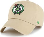 '47 Men's '47 Khaki Boston Celtics Logo Clean Up Adjustable Hat