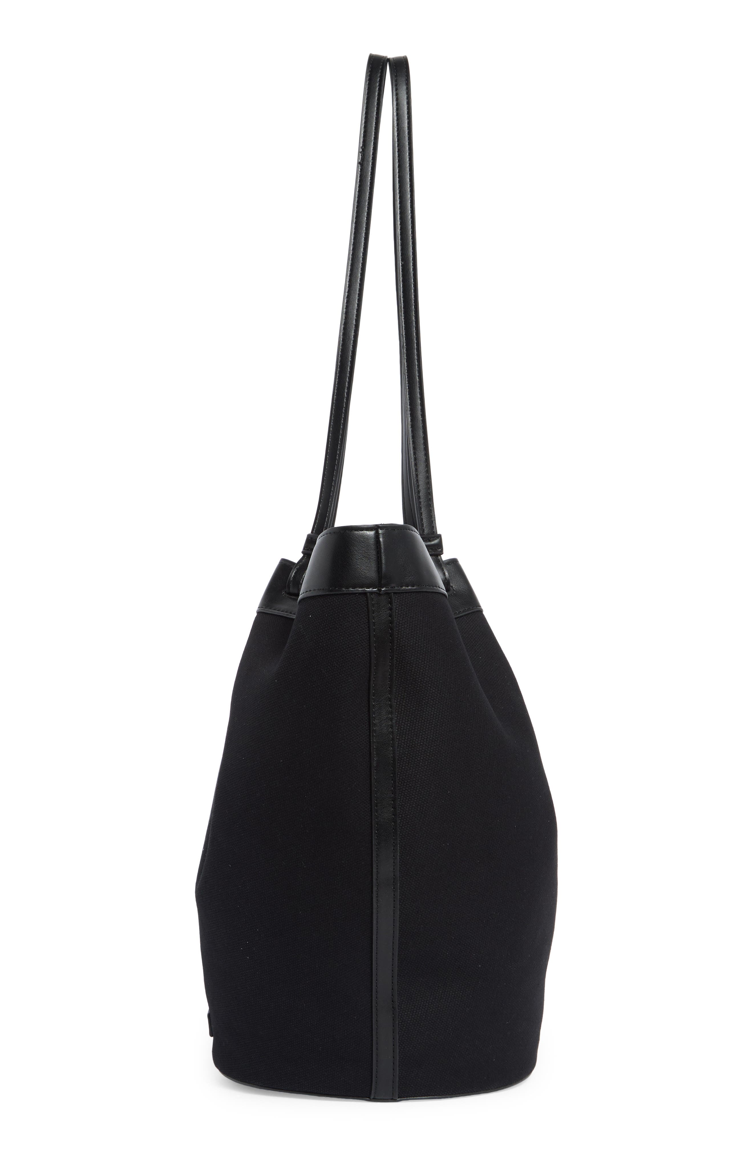 BCBG Canvas Tote Bag, Alternate, color, Black
