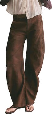 Free People Spotlight Wide Leg Faux Leather Trousers