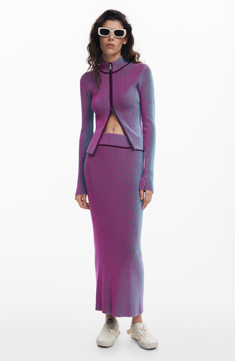 Desigual Tube Maxi Skirt, Alternate, color, Purple