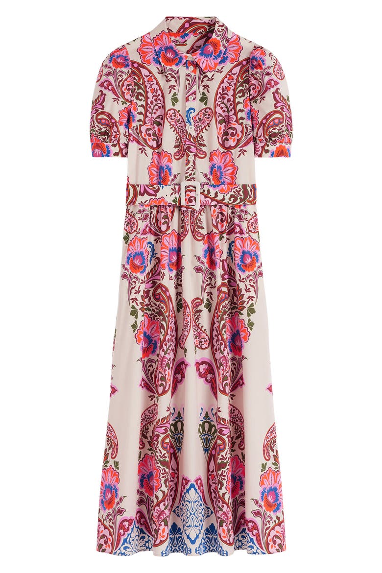 Paisley Belted Midi Dress, Alternate, color, BOHEMIA DREAM