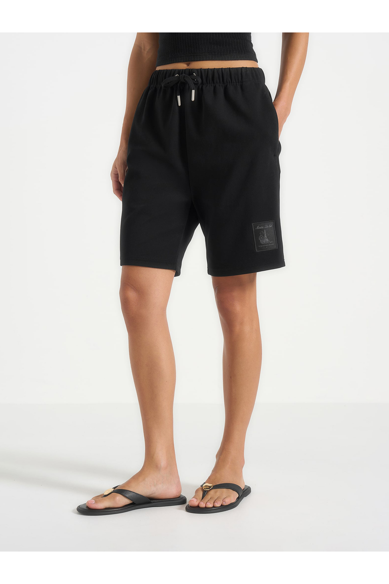 SH001 Unisex Cotton Shorts, Alternate, color, Black