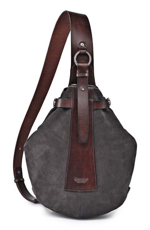 Daisy Leather Trim Sling Bag