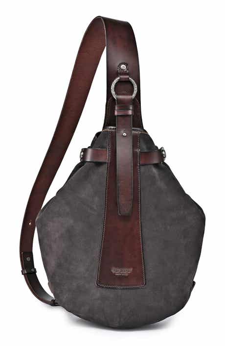 OLD TREND Daisy Leather Trim Sling Bag