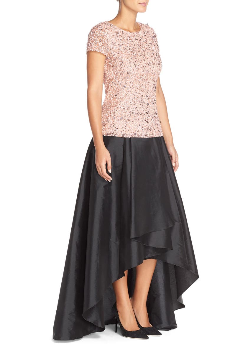 Sequin Mesh Top, Alternate, color, BLUSH