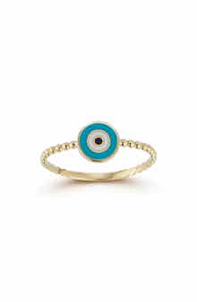 Ember Fine Jewelry Beaded Evil Eye Ring