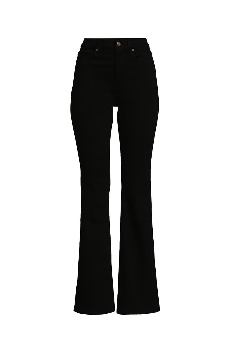 Lands' End Denim High Rise Skinny Flare Jeans, Alternate, color, Black