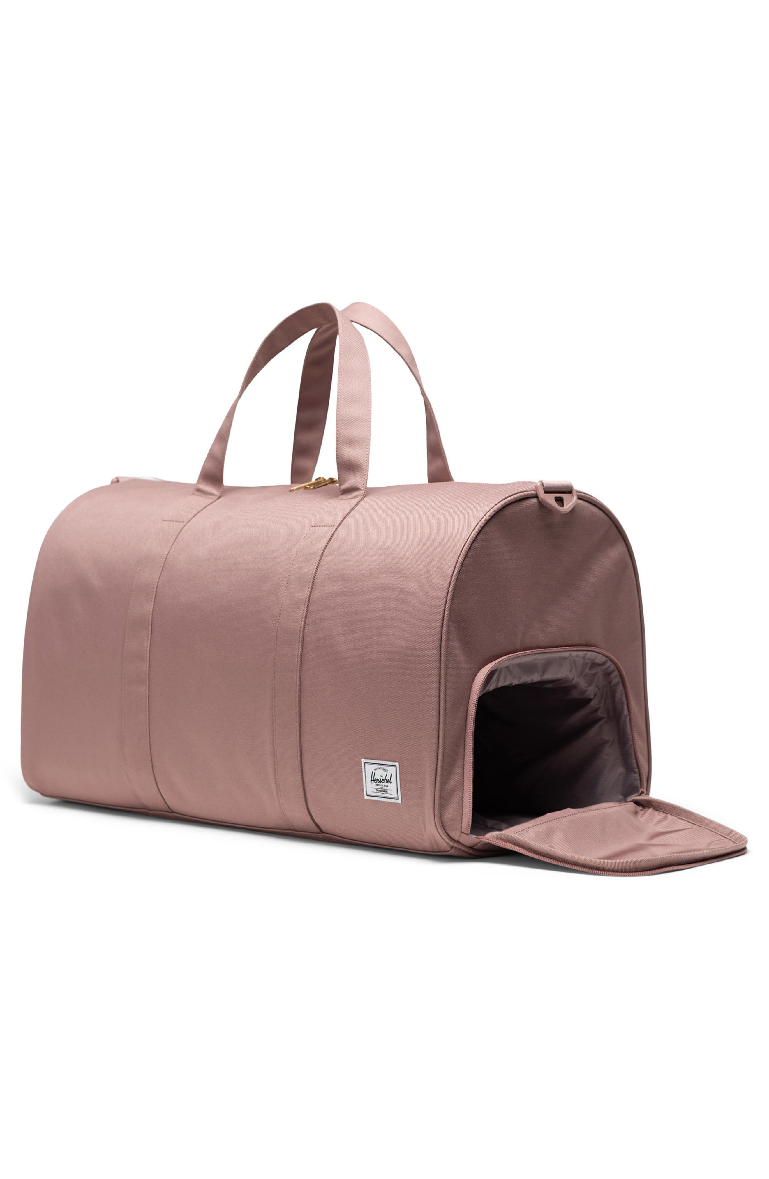 Herschel Supply Co. Novel Recycled Polyester Duffle Bag, Alternate, color, Ash Rose