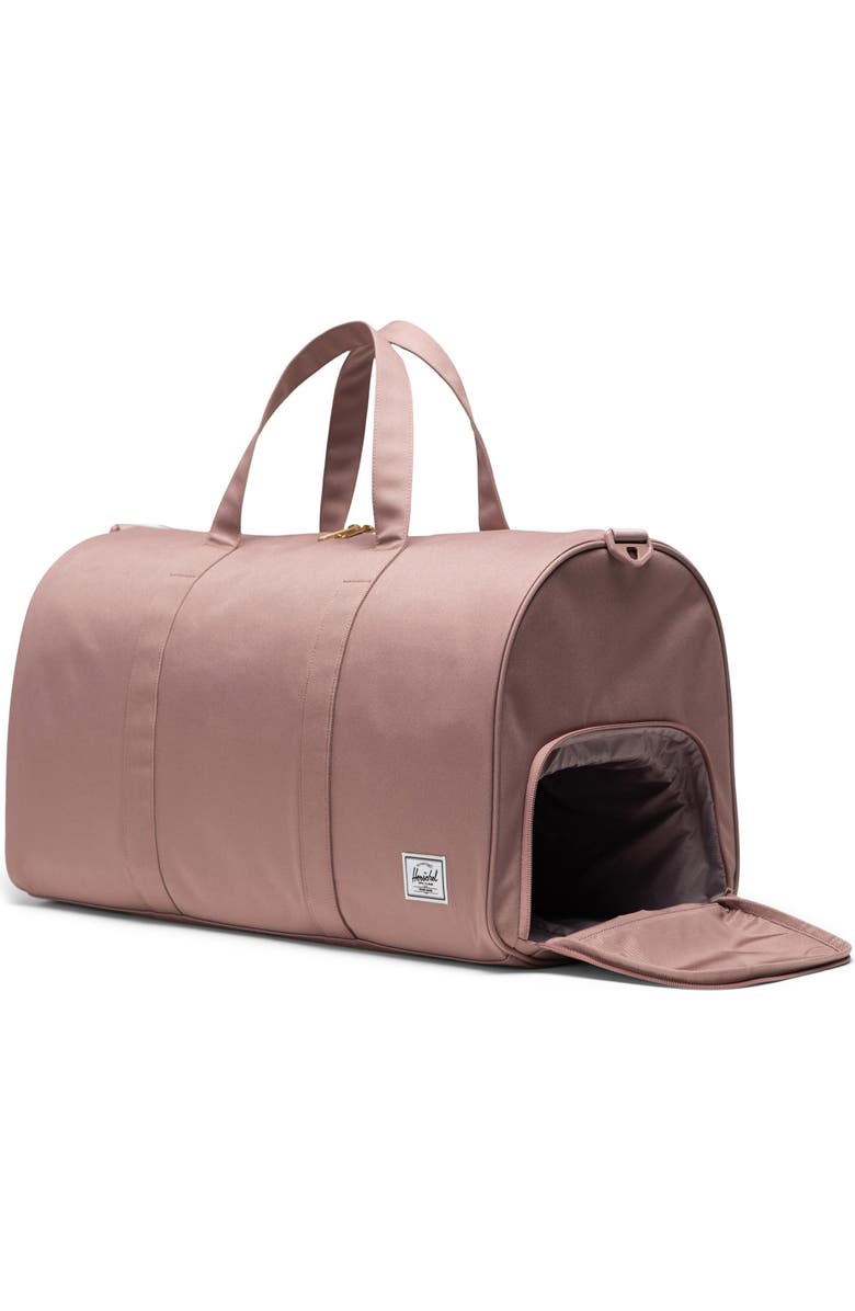 Herschel Supply Co. Novel Recycled Polyester Duffle Bag, Alternate, color, Ash Rose