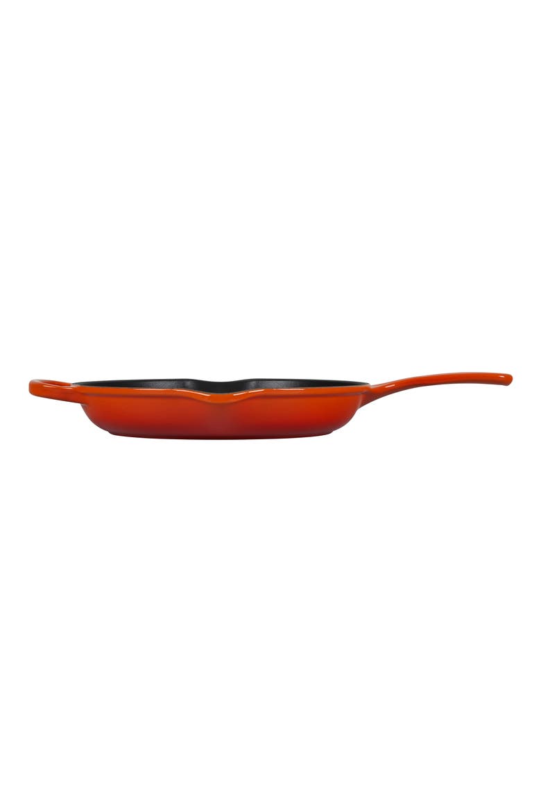 Signature Handle 10 1/4 Inch Enamel Cast Iron Skillet, Alternate, color, FLAME