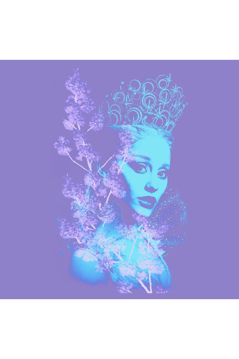 Men's Wicked For Good Glinda Double Exposure Portrait  Graphic T-Shirt, Alternate, color, Violet