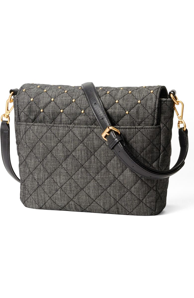 MZ Wallace Medium Crosby Lock Quilted Denim Crossbody Bag, Alternate, color,