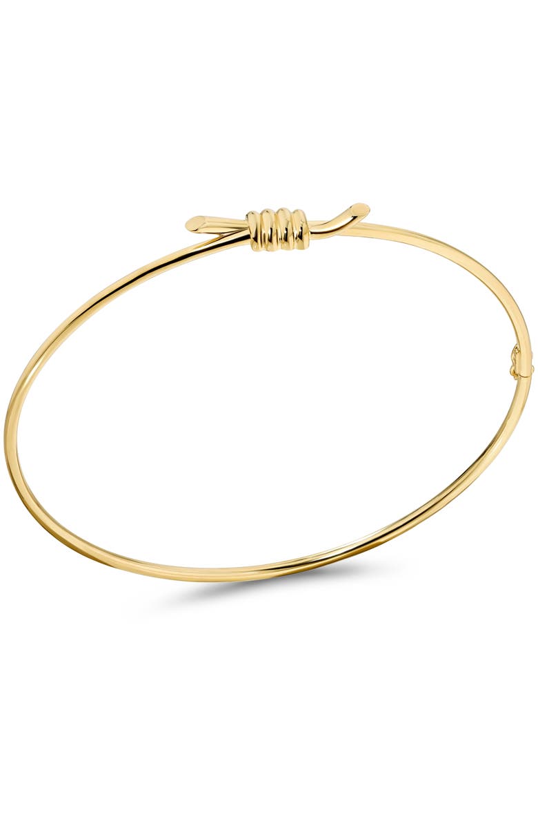 DEVATA Love Knot Bangle Bracelet in 14K Gold, 21mm, Alternate, color, Yellow Gold