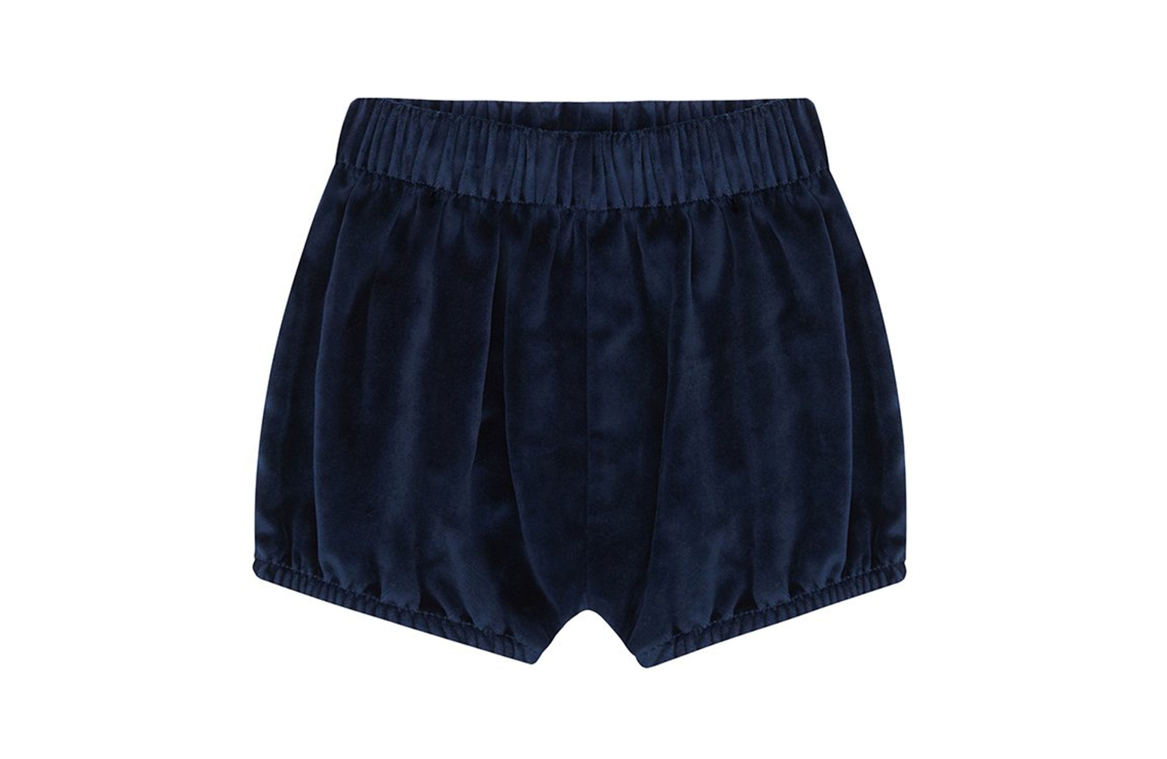 Vild House of Little Organic Cotton Velvet Bloomers in Navy 