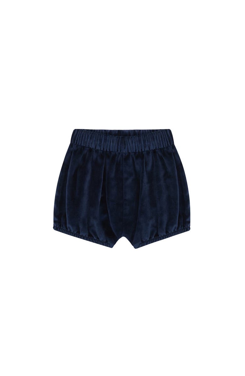 Vild House of Little Organic Cotton Velvet Bloomers, Main, color, Navy