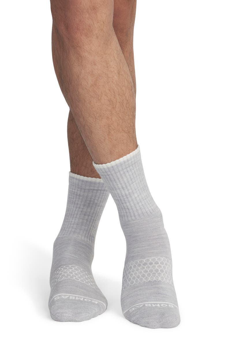 Bombas Merino Wool Blend Heather Half Calf Socks, Alternate, color, 