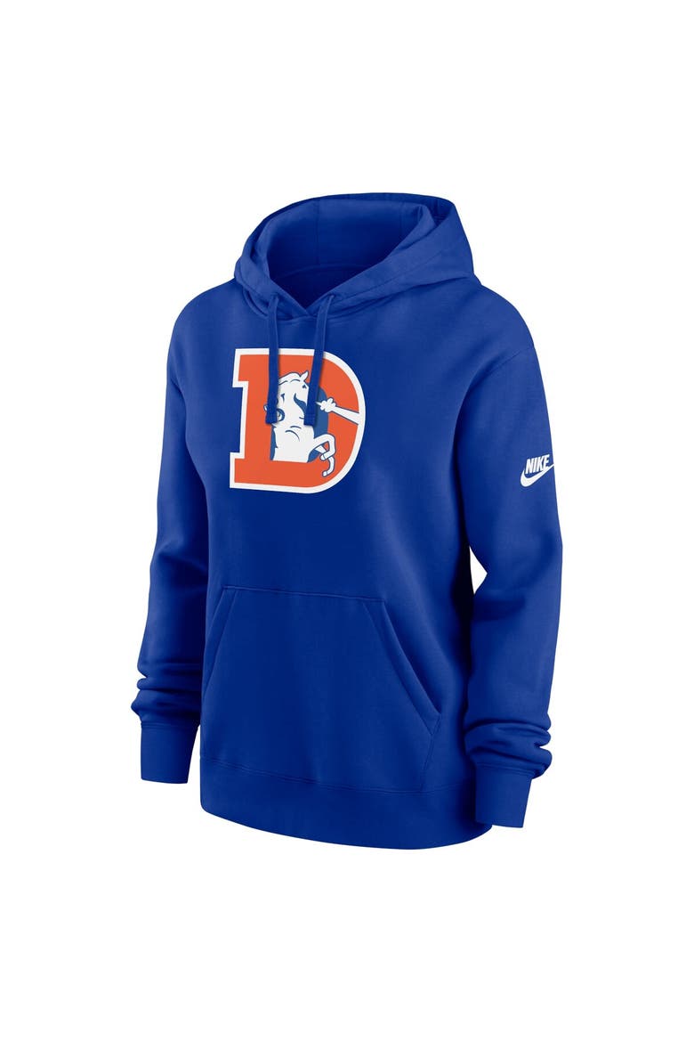 Women's Nike Royal Denver Broncos Club Fleece Pullover Hoodie, Alternate, color, Royal