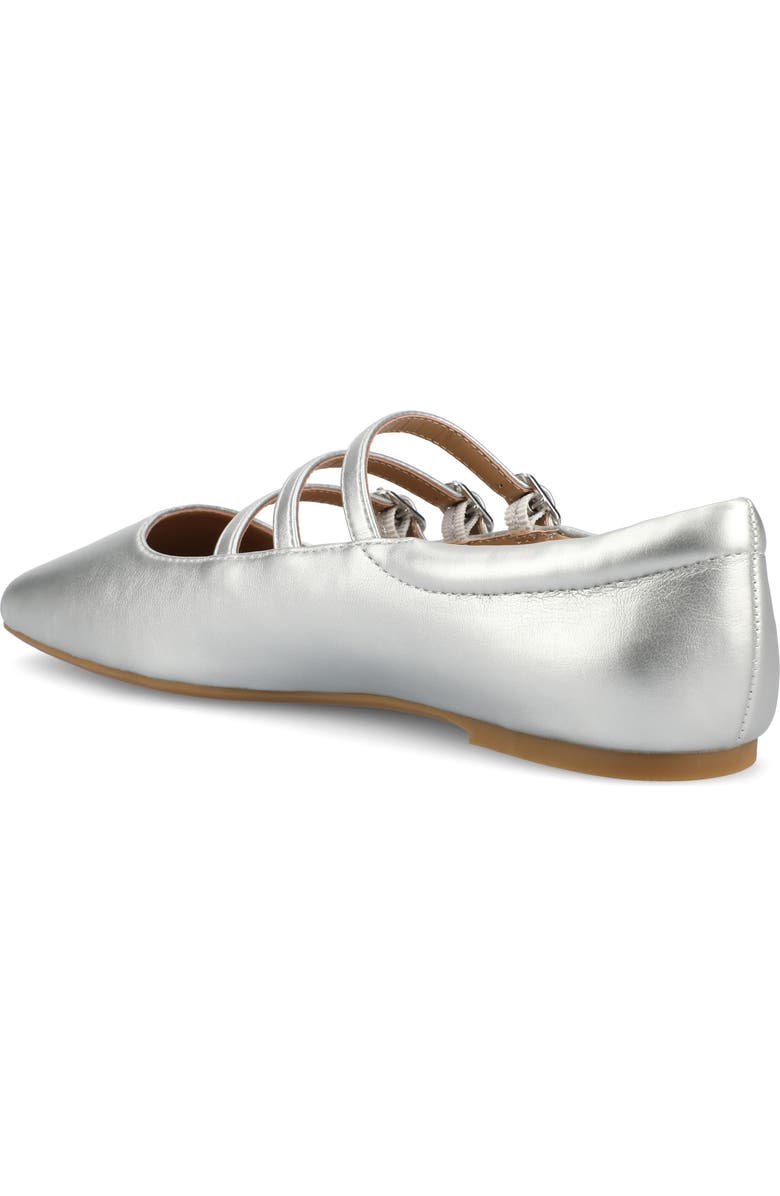 Journee Collection Darlin Multi Strap Mary Jane Flat, Alternate, color, Silver