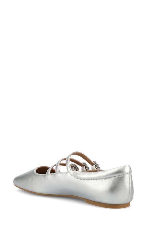 Shop Journee Collection Darlin Multi Strap Mary Jane Flat In Silver