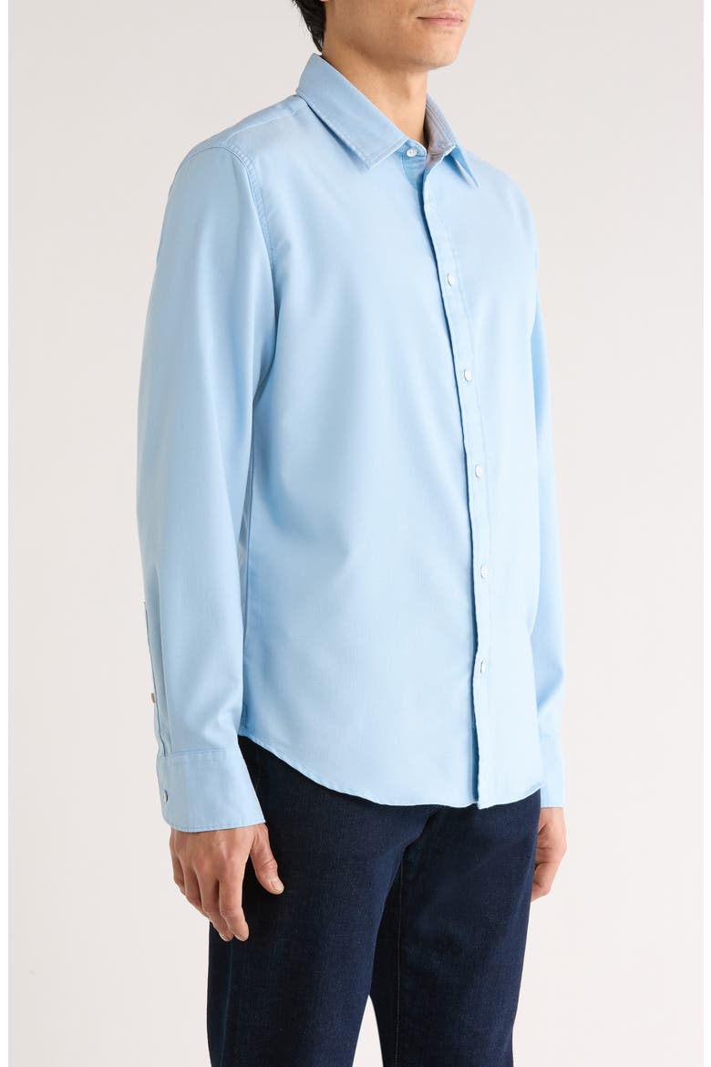 Tomlin Cotton Dobby Button-Up Shirt, Alternate, color, BLUE
