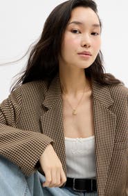 COACH Textured Heart Short Pendant Necklace