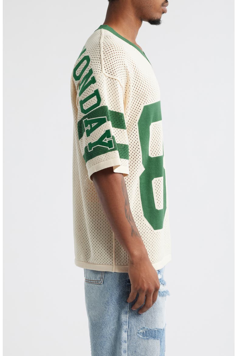 Knit Mesh Jersey, Alternate, color, CREAM/ GREEN