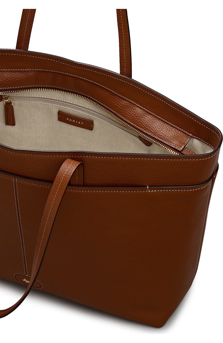 Radley Large Maldon Mews Zip Top Tote Bag, Alternate, color, Cognac