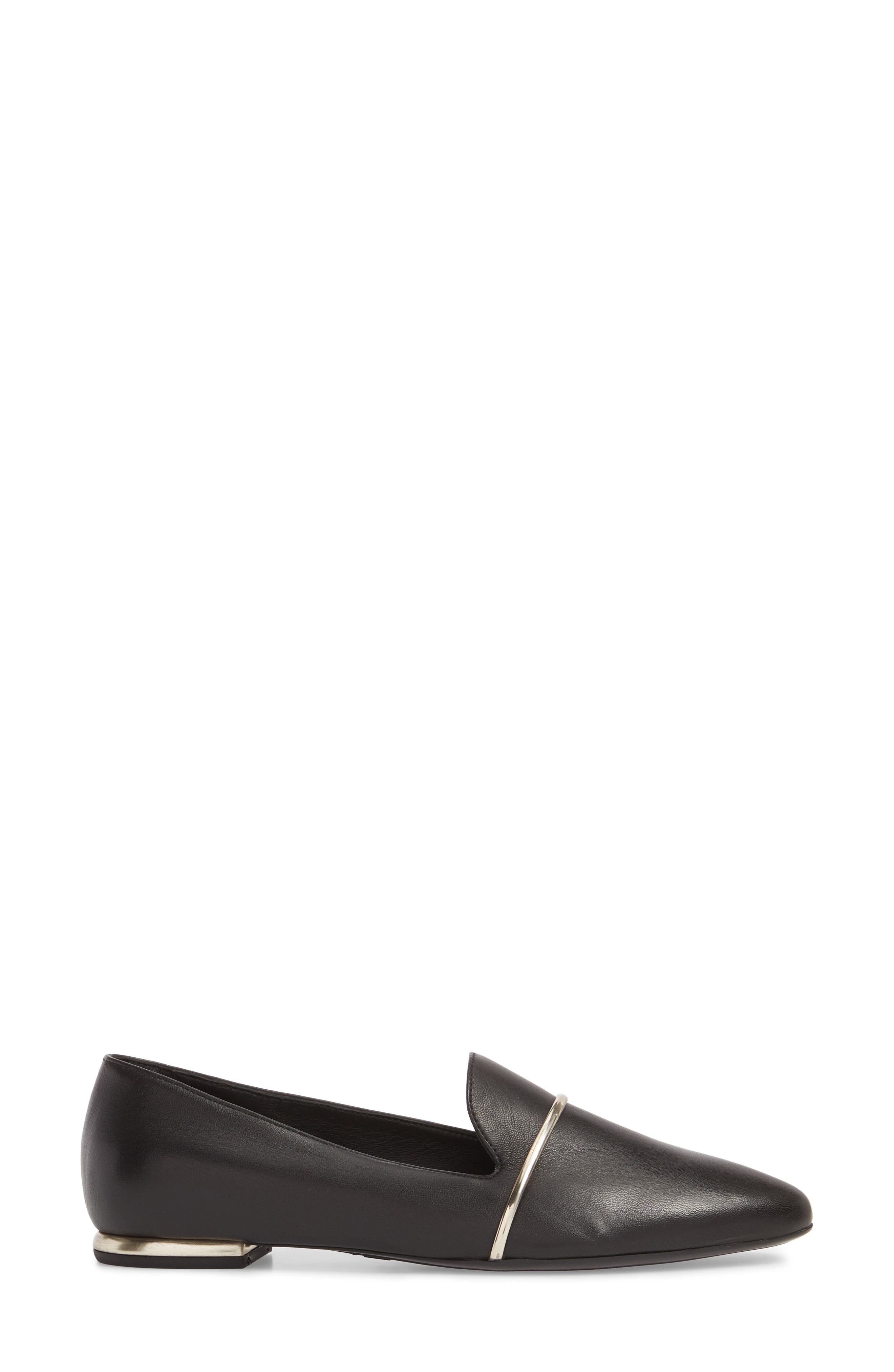Smoking Slipper, Alternate, color, BLACK LEATHER