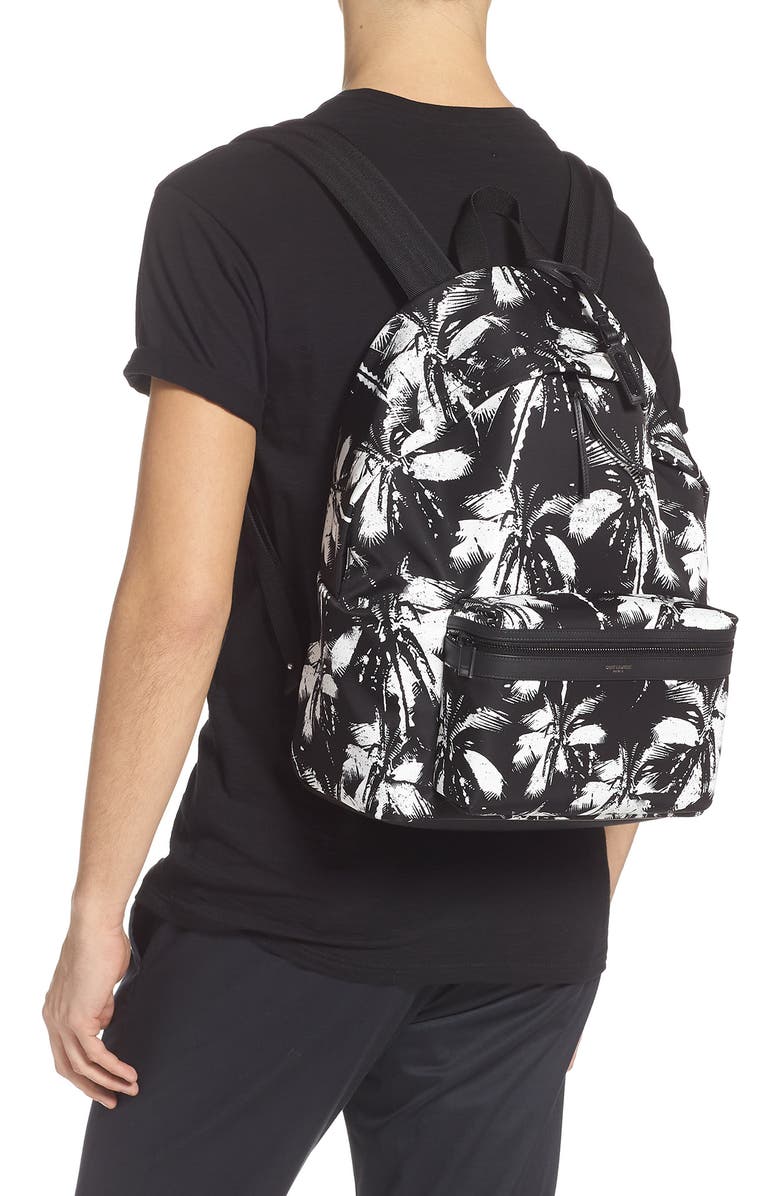 Saint Laurent Palm Tree City Backpack, Alternate, color,