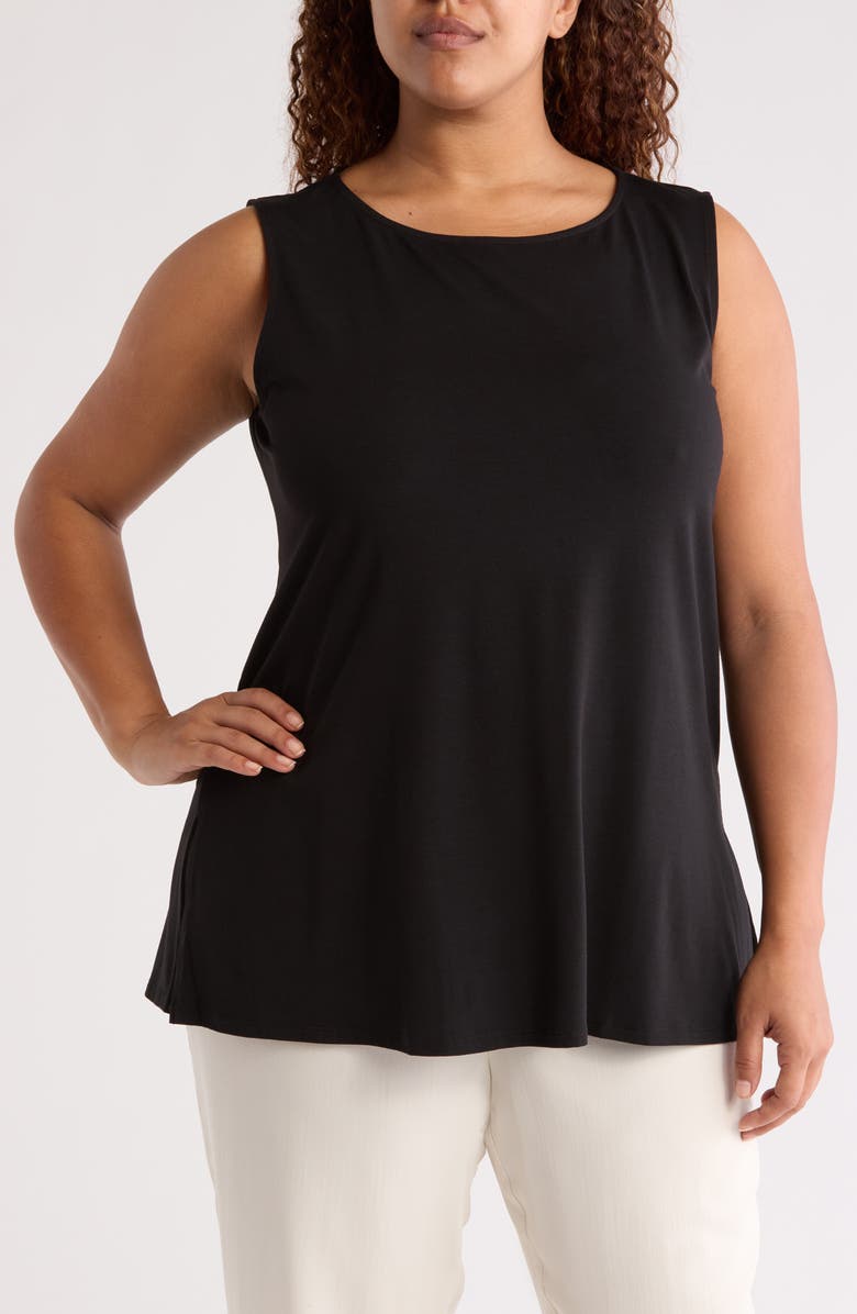 Eileen Fisher Sleeveless Silk Tunic, Main, color,