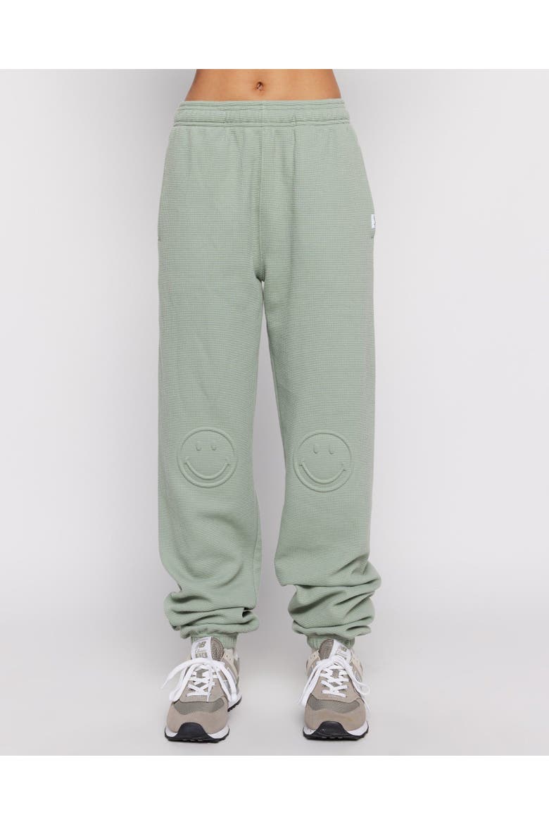 Smiley Thermal Pants, Alternate, color, GREEN