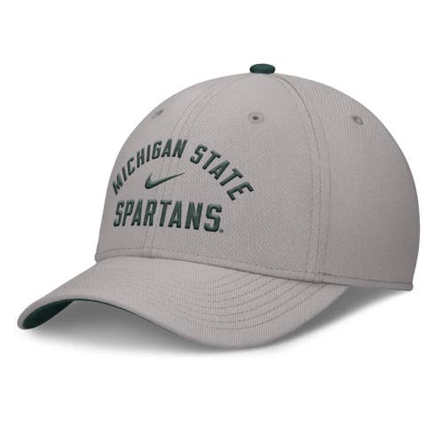 Men's Nike Gray Michigan State Spartans Rise Prep Performance Flex Hat