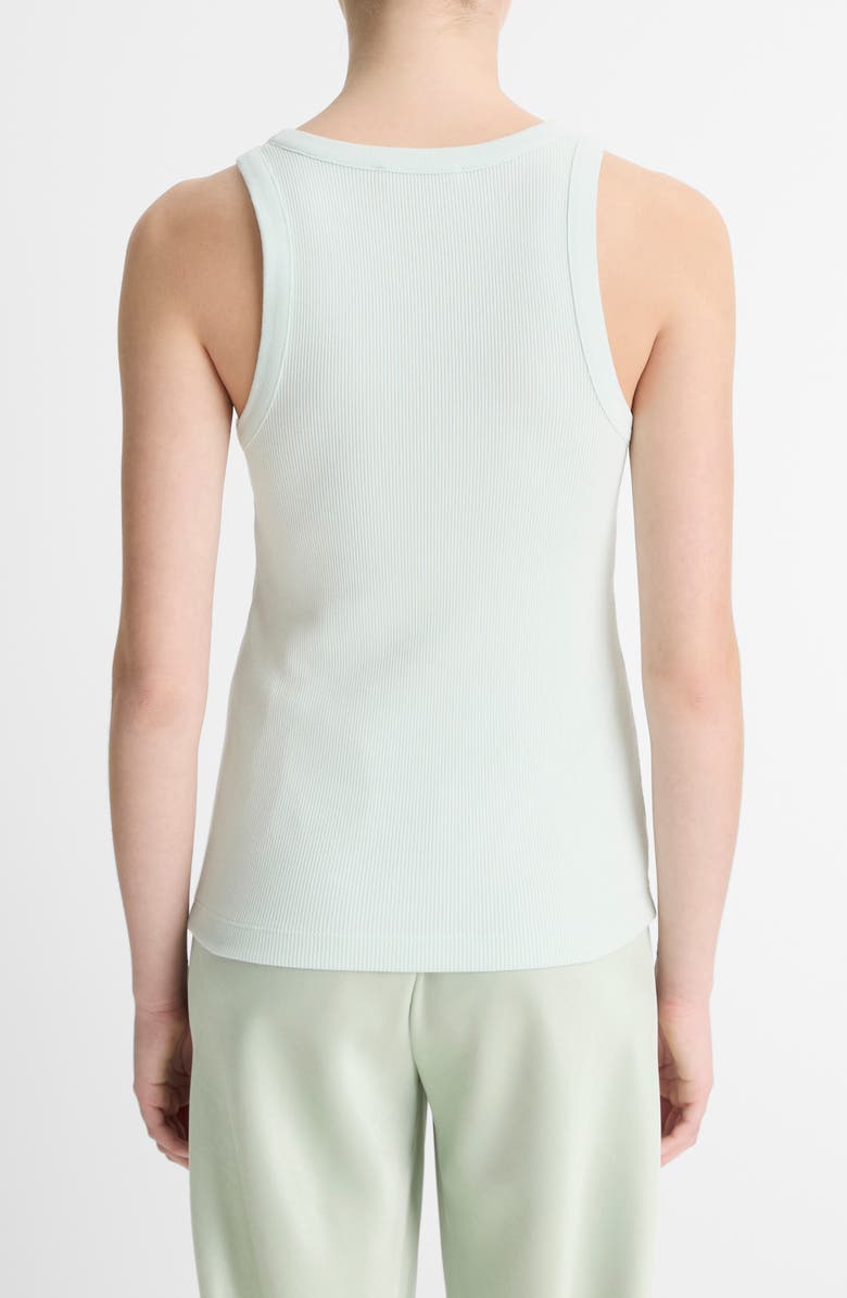 Vince Scoop Neck Rib Tank, Alternate, color, Aqua Dew