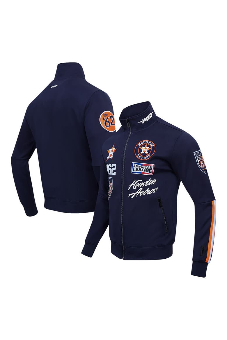 Men's Pro Standard Navy Houston Astros Fast Lane Full-Zip Track Jacket, Alternate, color, Navy
