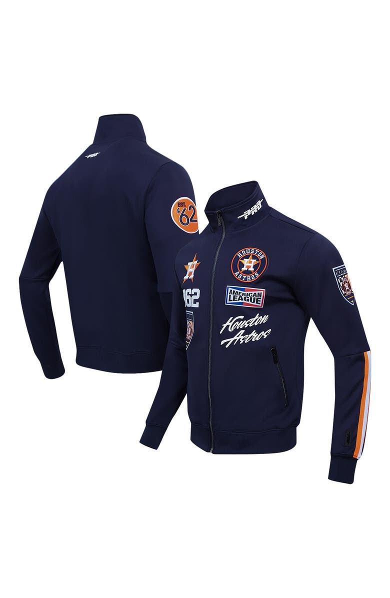 PRO STANDARD Men's Pro Standard Navy Houston Astros Fast Lane Full-Zip Track Jacket, Alternate, color, Navy