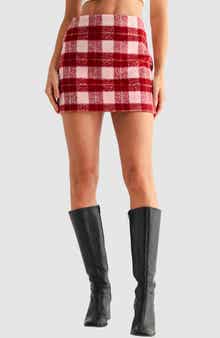 All in Favor Plaid Miniskirt