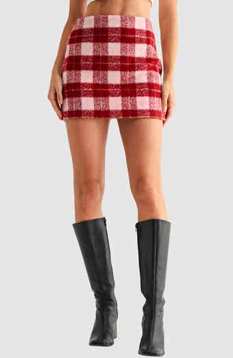 All in Favor Plaid Miniskirt