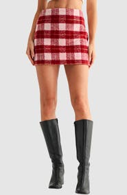 All in Favor Plaid Miniskirt