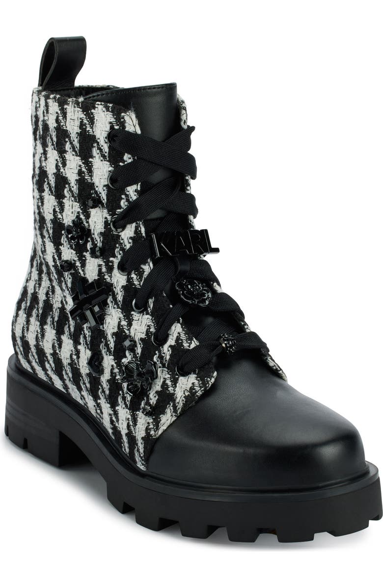 KARL LAGERFELD PARIS Makenzie Combat Boot, Main, color,