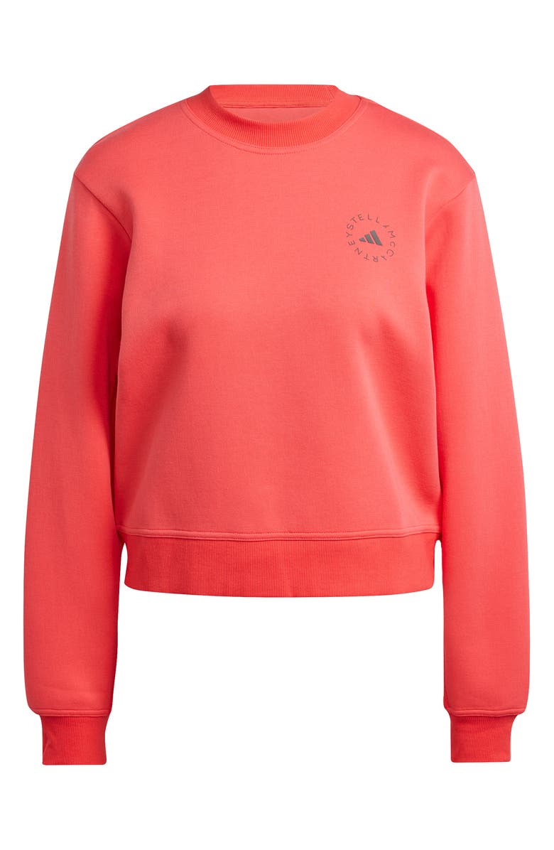 adidas by Stella McCartney Crewneck Sweatshirt, Alternate, color, Core Pink