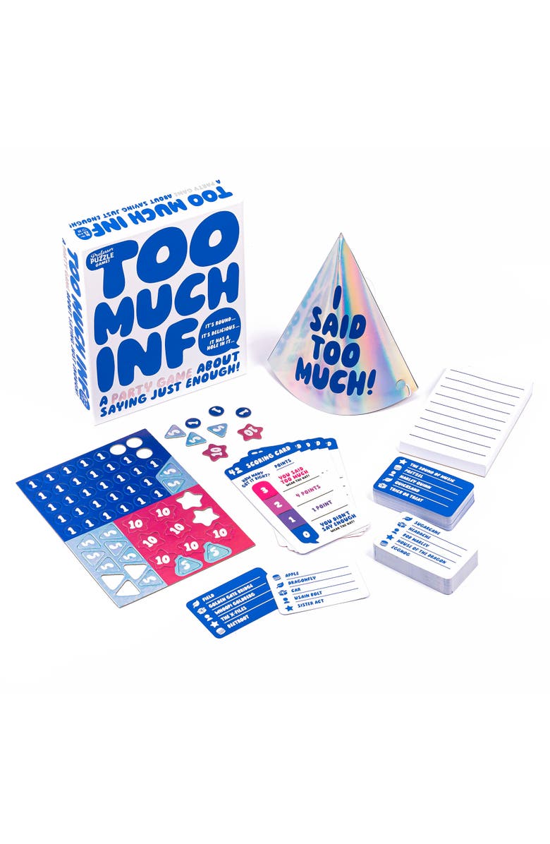 Professor Puzzle Too Much Info Hilarious Word Description 
Guessing Game, Alternate, color, Multicolored