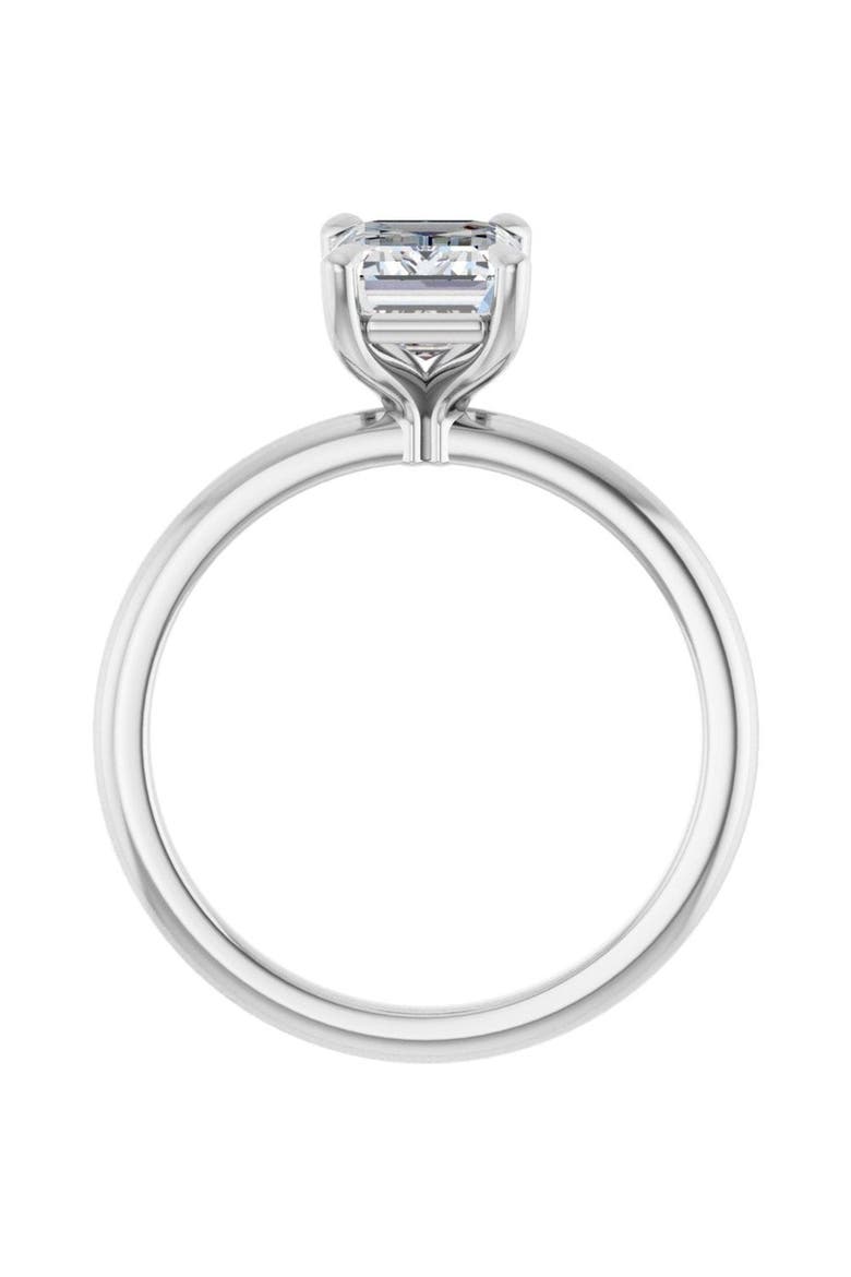 1 3/4 CT Lab-Grown Emerald Diamond Solitaire Ring in 14K Gold, Alternate, color, White