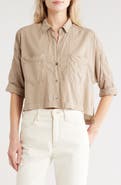 James Perse Lawn Cotton Crop Shirt