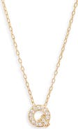 Nordstrom Pavé Cubic Zirconia Initial Necklace