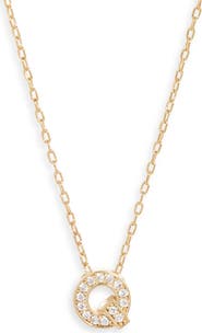 Nordstrom Pavé Cubic Zirconia Initial Necklace